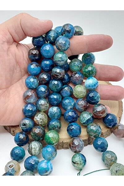 Yasamtohumu Agate Stone Faceted Cut String 16mm (62198)