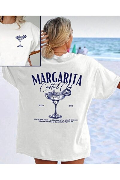 LELVANİ تي شيرت نسائي من Margarita Cocktail Club برقبة دائرية