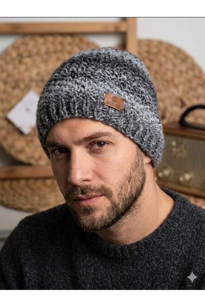 Voiste Men's Gray Knitted Beanie