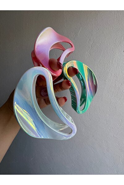 Xui Yeni Sezon Hologramlı Soft Pastel Renkli Large Boy Mandal Toka/Kaydırmaz ...