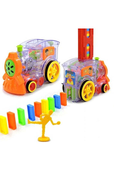 Vivendo Set trenulet electric, de jucarie, cu 60 de piese domino, cu luminite...