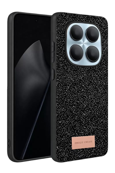 Generic Brand Onegif Redmi Note 15 4g Compatible Bright Glitter Cover - Black