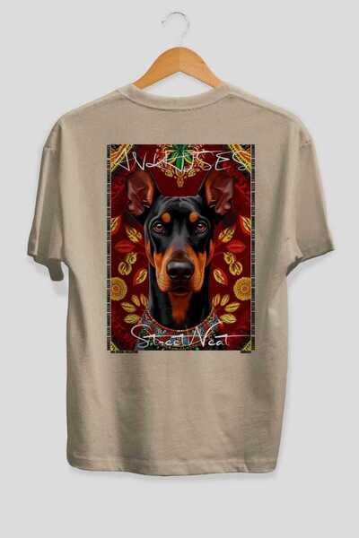 Ankhises Μπλουζάκι  "For Dog Lovers " με στάμπα 29 σκυλιών στην πλάτη, Μπεζ O...