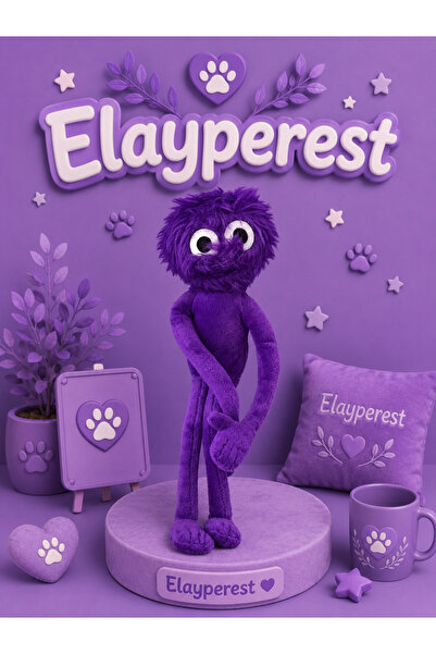 Elayperest Mor Canavar Peluş Oyuncak