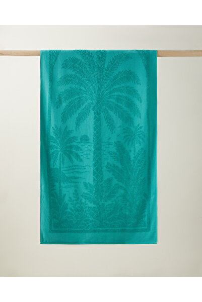 English Home Palmera Pamuk Plaj Havlusu 70x140 cm Yeşil