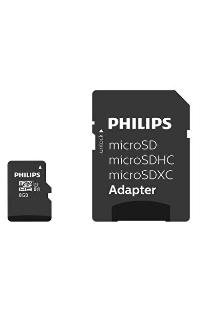Philips Card Memorie microSDHC Philips, 8Gb, Clasa 10/ UHS-1 U1, Cu Adaptor F...