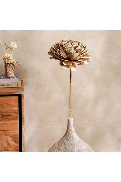 PAN HOME Evelyn Handmade Dried Beli Flower Stick H100cm- Natural