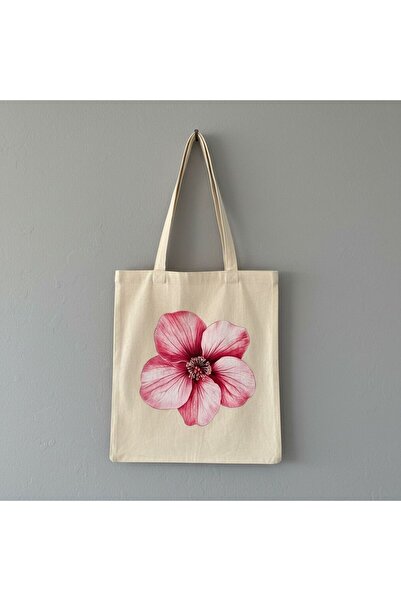 MAHZEN VI Hibiscus Printed Cloth Bag