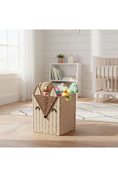 PAN HOME Fox Storage Basket 22x22x28cm -natural/brown