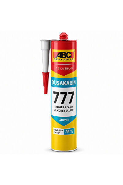 ABC 777 Duşakabin Silikonu | Banyo ve Mutfak Silikonu | (12 x 310 ml)
