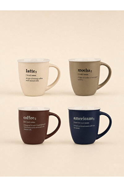 Mapa Home NOVA 4'lü Kupa Bardak Seti Latte Mocha Coffee Americano Mat