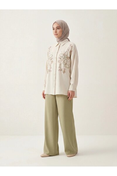 BURRASCA Embroidered Stone Linen Suit