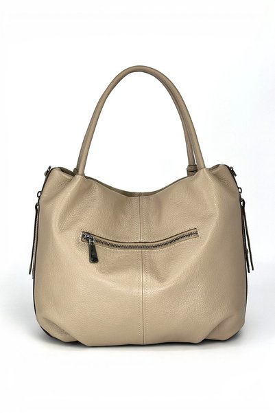 VOSTRO 100% Genuine Leather Women's Mink Suede Soft Hand and Shoulder Bag - Handmade Italian Style Crossbody Model