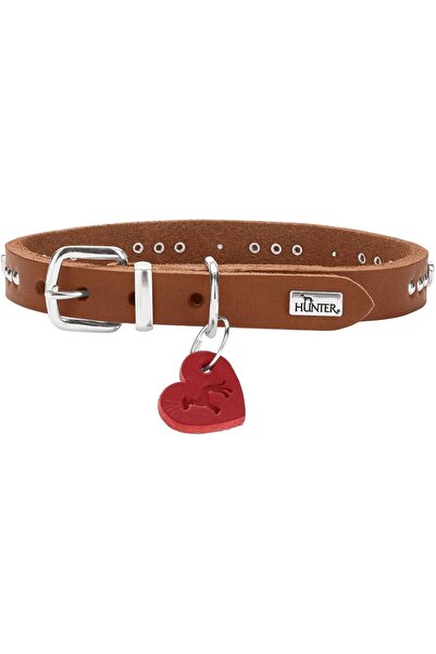Hunter Aalborg Hearts Zgardă de câine din piele XXS-XS 27 cm
