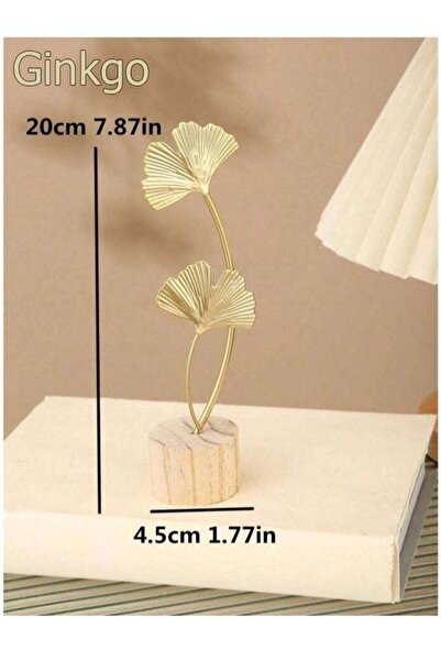Generic 1pc Creative Golden ( Ginkgo ) Statue Abstract Art Sculpture Iron Gol...