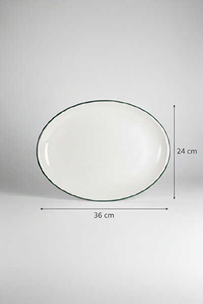rinart 6-Piece Ellipse Oval Kayak Plate 36cm Rim Green