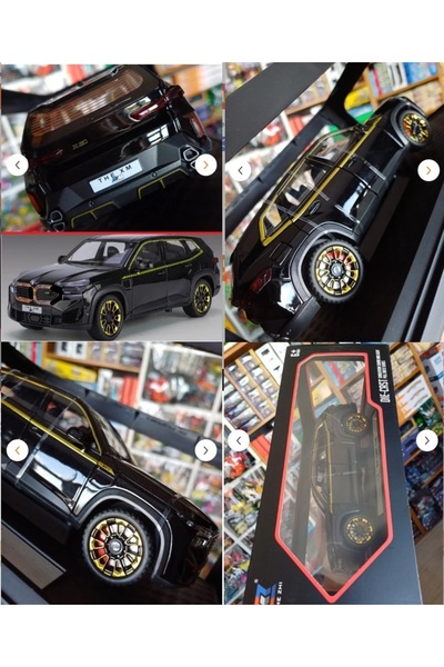 OYUNCAKSAHİLİ BMW X SUV JİP Diecast 1.24 Collectıon 2023 Model 21cm Metal 6 Kapı Bagaj Kaput Açılır Metalic Siyah