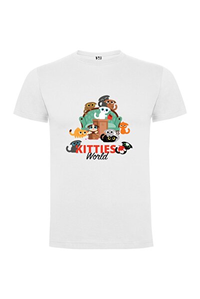 iLovePrints Cat-topped Green Throne Tshirt