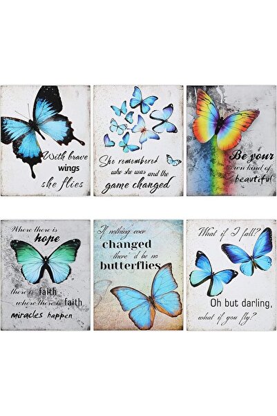 ESSESORIES Butterfly Inspirational Quote Butterfly Rustic Butterfly Set Aesth...