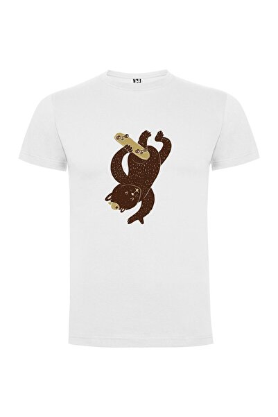 iLovePrints Skateboard Bear Art Tshirt