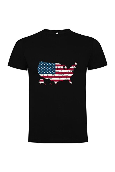 iLovePrints Flagged States Map Tshirt