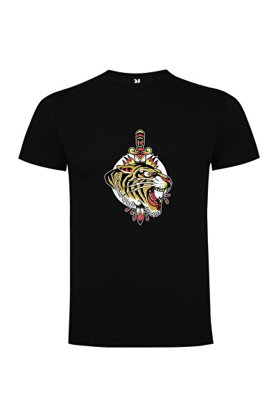 iLovePrints Sacred Tiger Tattoo Design Tshirt