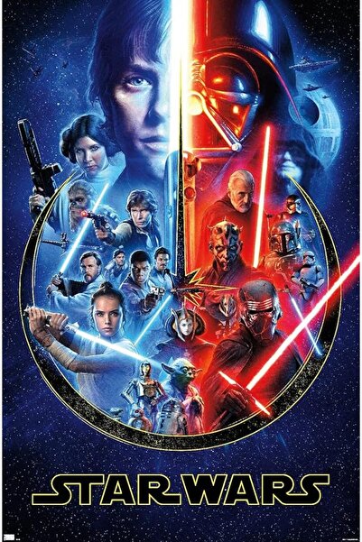 ESSESORIES Star Wars Skywalker Saga Poster Wall Art Room Decor Self Adhesive
