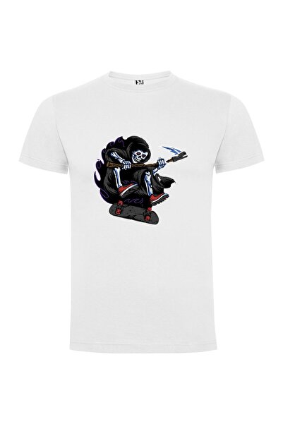 iLovePrints Airborne Skeleton Warrior Tshirt