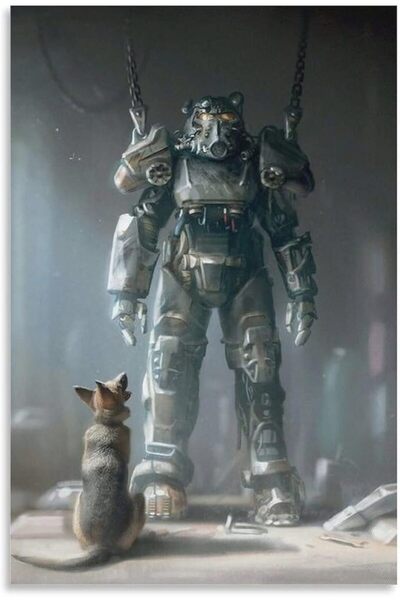 ESSESORIES ملصق جداري كلاسيكي شهير من ENYPOLIS Fallout للألعاب، ديكور غرفة ذا...