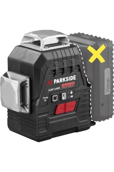 PARKSIDE Nivelă laser fără fir PKLLP 3360, Laser verde 3 x 360 ° Autonivelant...