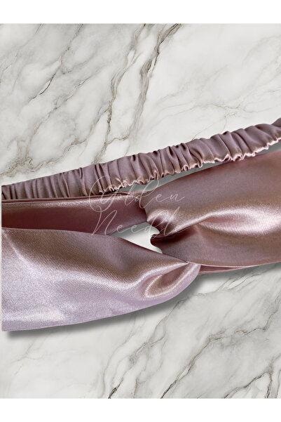Golden Needle Powder Pink Satin Hair Bandana