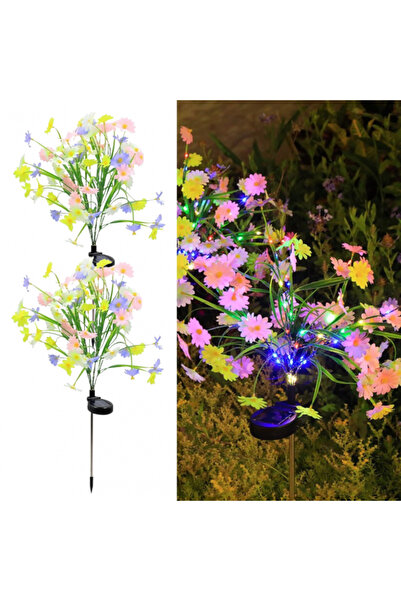 Vivendo Set 2 Lampi Solare Buchet Margarete Decorative M374-4 70cm Lumina Col...