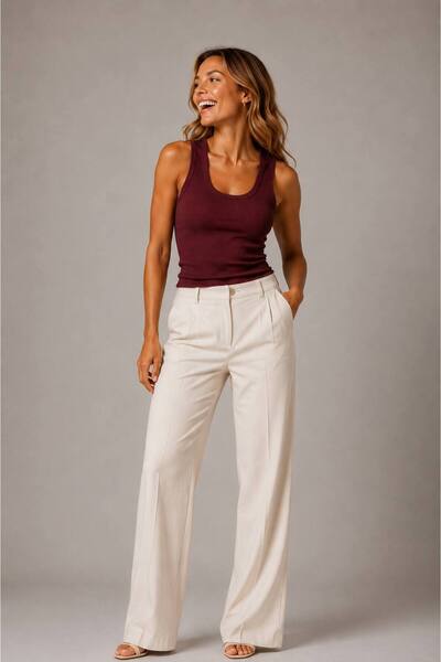 Nord Saga Swedish Quality Terry Fleece Thick Camisole Stockholm Burgundy Blus...
