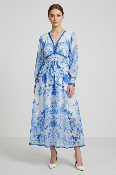 Kathy Ireland Women Floral Pattern Maxi Dress, Multicolor
