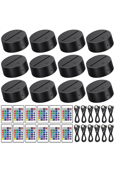 choice2 black 12pcs Touch Switch Lamp Stand Holder Warm Household Decoration ...