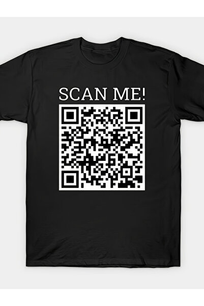 LİNA06 تي شيرت رجالي بطباعة مضحكة لرمز QR مع عبارة "اسحقي تصميمي" - مناسب لجم...