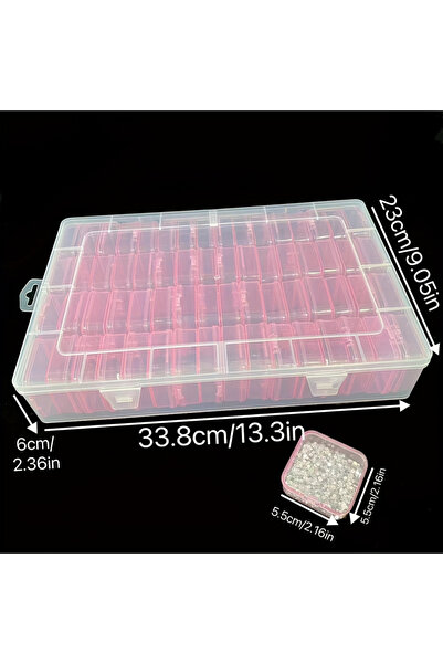 Choice3 64G5.5HFen 12/36/64pcs Large Capacity Transparent Plastic Storage Box...