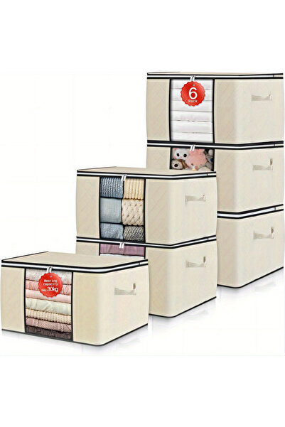 Choice3 6PC 1/2/4/6pcs Storage Bag With Handles, Portable Clothes Storage Bag...