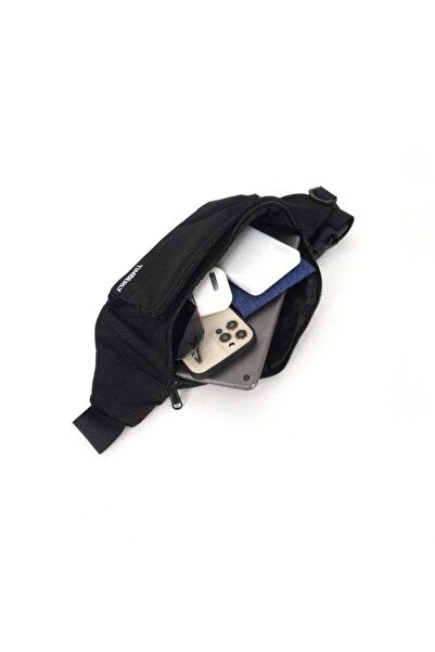 Timberly Black Waist Bag Fanny Pack with Multi-Pocket Design, Adjustable Stra...