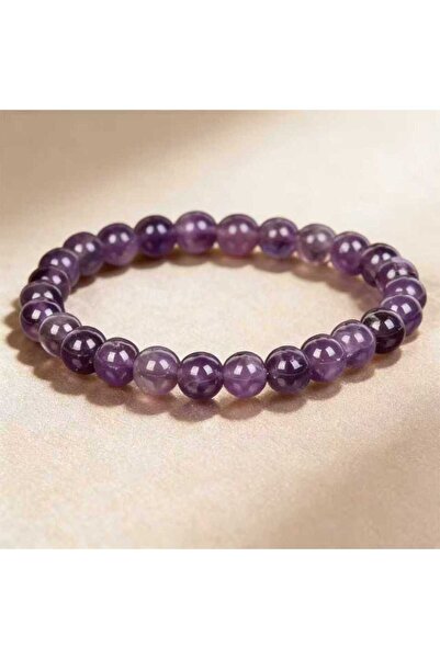 Choice Z-8mm A Amethyst Beaded Stretch Bracelet Bohemian Style Crystal Jewelr...