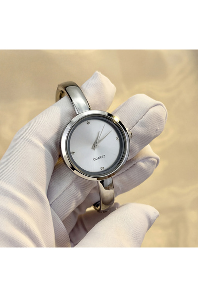 Choice1 silver Classic Round - faced Bracelet Wrist Watch for Elegant Ladies