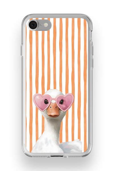 FLAMENKO iPhone Se 2020 / 2022 Compatible Transparent Phone Case with Heart G...