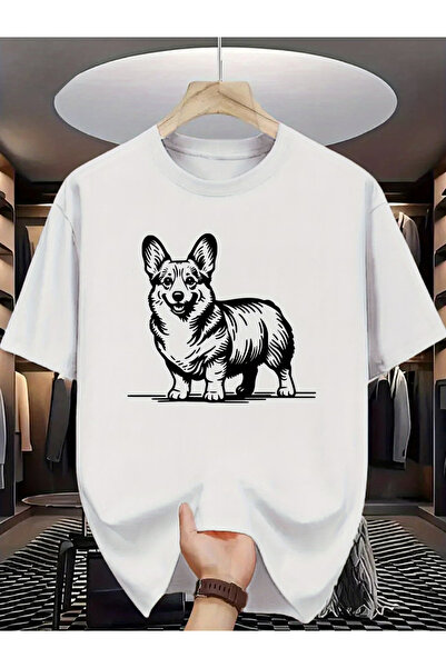 NOURAM تي شيرت رجالي مطبوع عليه Corgi Lover، تصميم جرافيكي لطيف وجذاب، مناسب ...