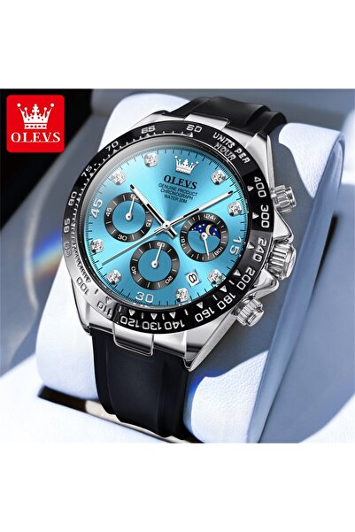 Choice3 Yes Silver Blue OLEVS 2875 Men Watch Original Fashion Brand Quartz Wa...