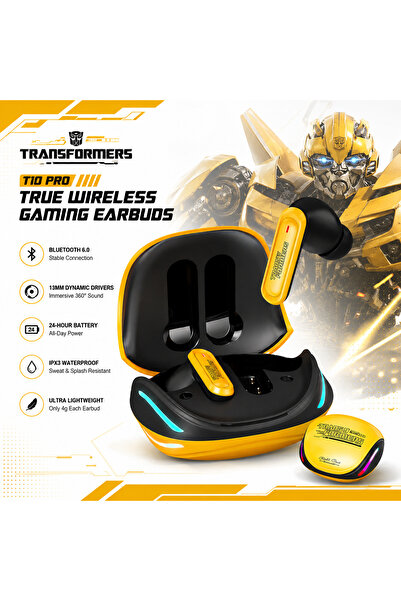 transformers Casti Wireless oficial Bumblebee, Bluetooth 6.0, carcasă mecanic...
