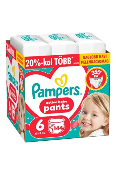 Pampers Scutece-chiloțel Active Baby 13-19kg Junior 6 (144 bucăți)