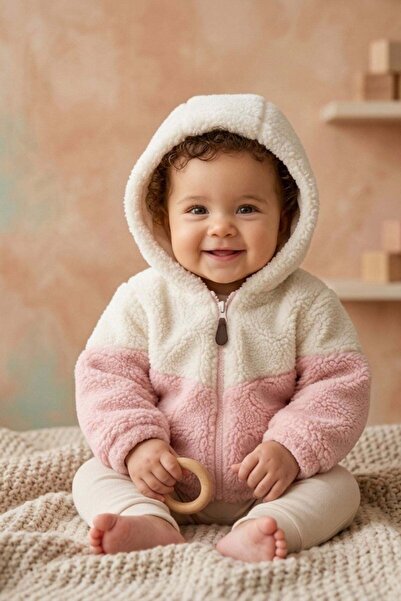 Cantoy Double Colored Hooded Wellsoft Baby Cardigan