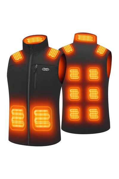 Dotail Heated Vest, 11 heating zones, 3 temperature settings, USB 5V/2A, size...