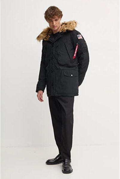 Alpha Industries Jachetă neagră Polar pentru bărbați