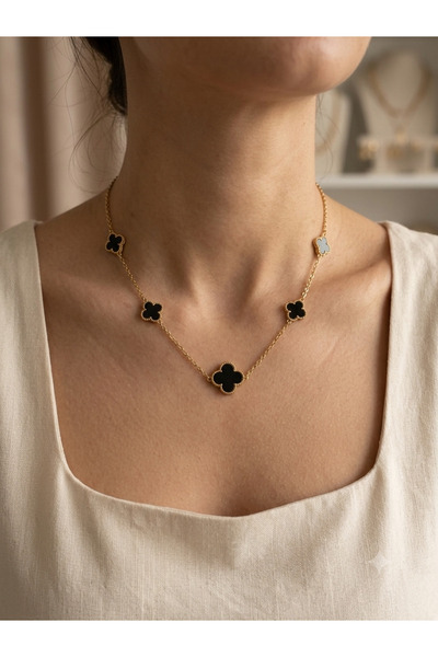 staınless steel Yonca Kolye